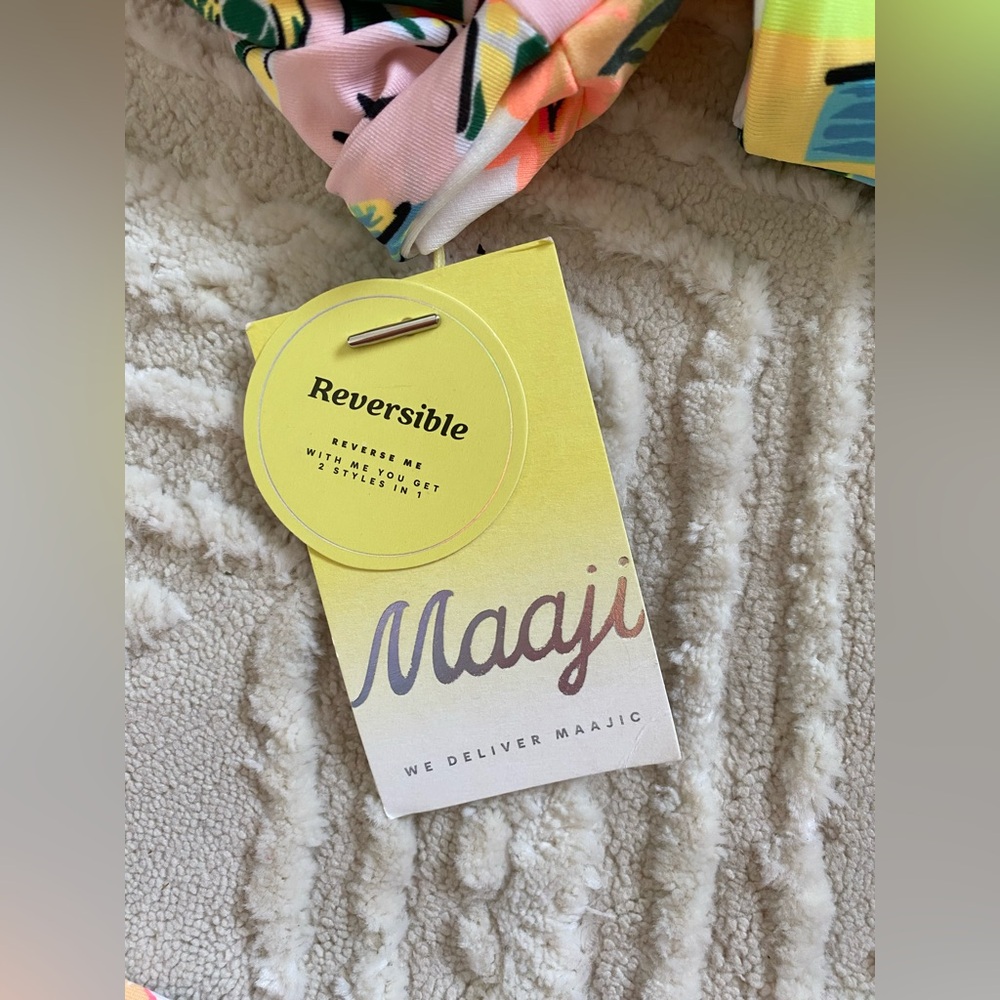 Maaji Long Sleeve Bikini Set- Neon Floral - Picture 3 of 6